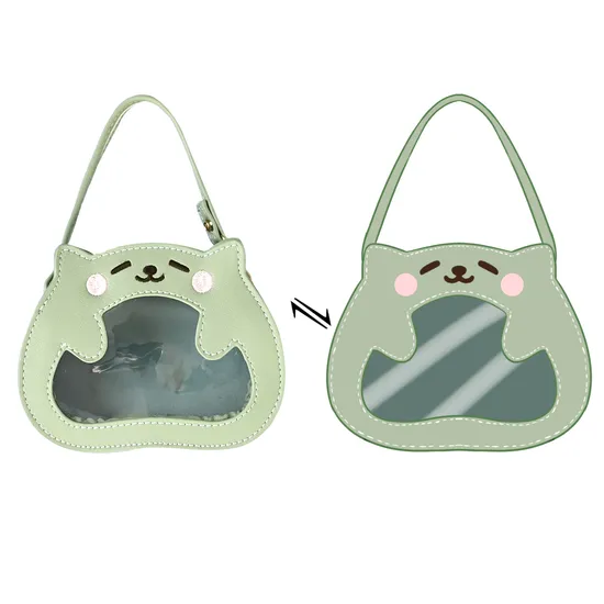 Bolsos lindos, bolso Ita personalizado de PU con ventana transparente
